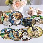8 Pack Diamond Art Coasters, Dog Animal Diamond Painting Coasters Kits | Dog - Image 5