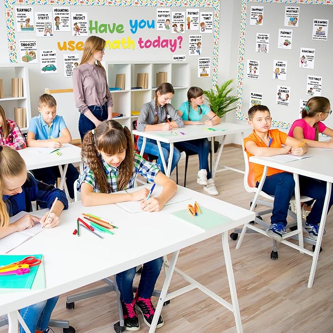 Mooliwe Math Classroom Decor Welcome Back to School Bulletin Board Set DIY - Image 5