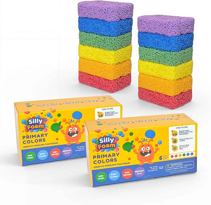 Silly Foam, Creative Modeling Foam Beads, Easy Clean Up, Arts & Crafts by SillyFoam