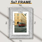 Vittanly 5x7 Picture Frames Set of 2, Ornate Vintage Photo Frame - Image 6