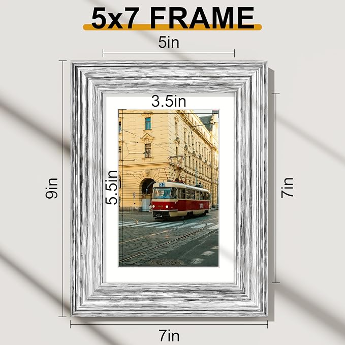Vittanly 5x7 Picture Frames Set of 2, Ornate Vintage Photo Frame - Image 6