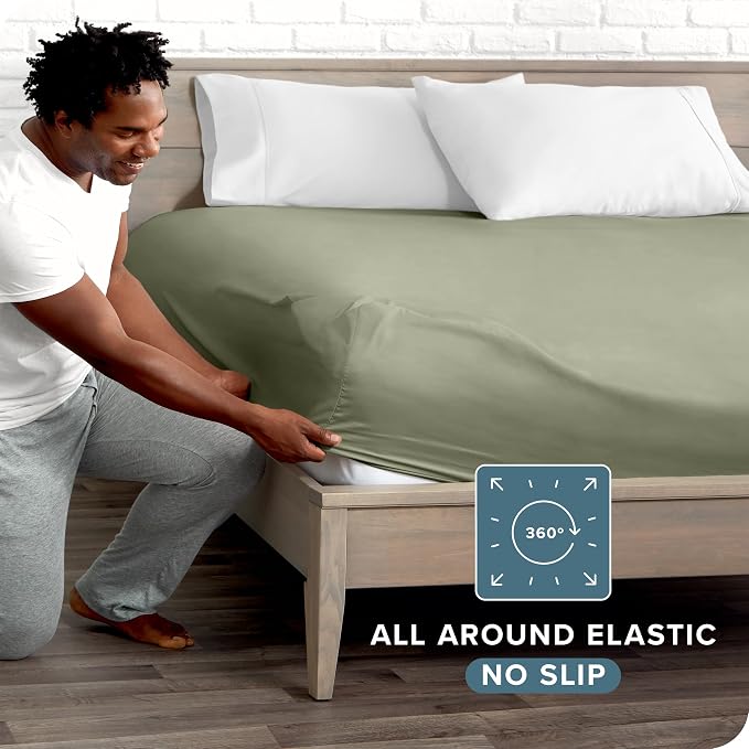 Bare Home Fitted Bottom Sheet King Size - Image 3