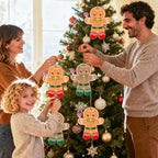 Large Size 7" Christmas Crafts for Kids Wooden Gingerbread Ornaments Crafts - Image 6
