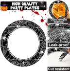 50 Guests Halloween Spider Web Plates and Napkins Party Supplies Spiderweb - Image 4
