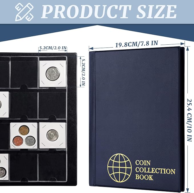 120 Pockets Collecting Album for 2x2 inches Coin Flip - Image 2