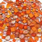 LITMIND Assorted Orange Irregular Crystal Mosaic Tiles, 9oz Value Pack - Image 4