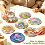 8-Pack Diamond Art Coaster Kit - Image 5