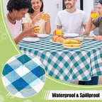 Smiry Plastic Table Cloth, Waterproof Vinyl Tablecloth - Image 2