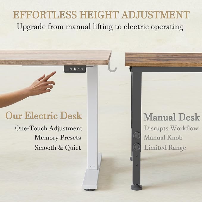 TIQLAB Electric Adjustable Sewing Table, Ergonomic Worktable - Image 5