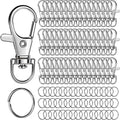 LEOBRO 100PCS Lobster Claw Clasps and Key Rings, Keychain Making Kit by LEOBRO