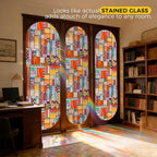 OHTMERU 3D Stained Glass Window Privacy Film, Heat Control UV Blocking Static - Image 2