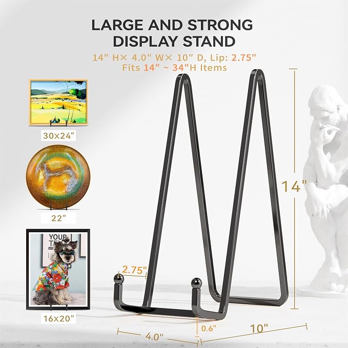 IPAME 14 Inch Heavy Duty Plate Stand – Metal Display Easel - Image 3