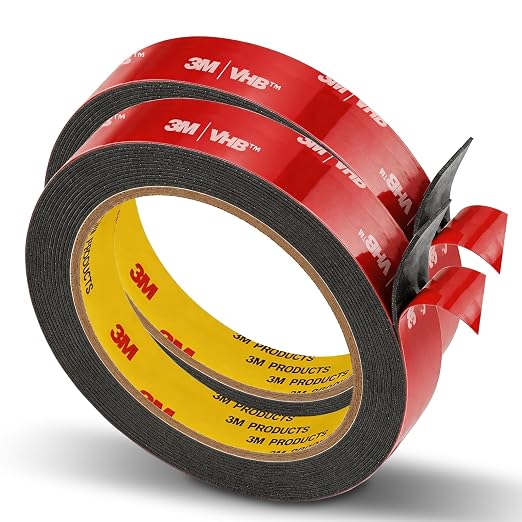 3M Double Sided Tape, Heavy Duty, 0.79" x 15.4Ft, 2 Pack | Permanent, by Unknown