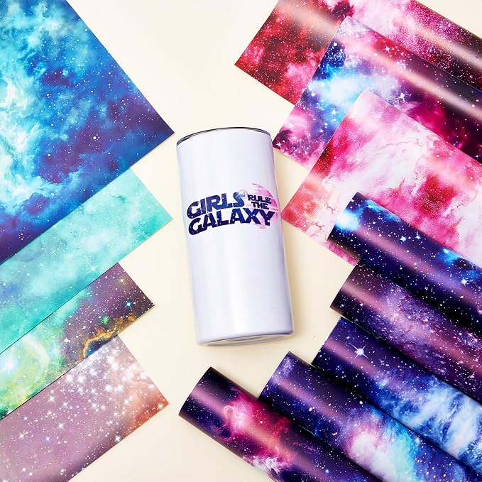 Night Galaxy Starry Permanent Adhesive Vinyl 12 Sheets 12'' x 10'' | Celestial - Image 7
