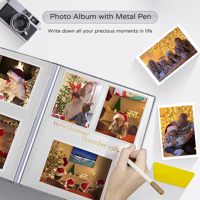 Popotop Large Photo Album Self Adhesive 4x6 5x7 8x10 Scrapbook Album DIY - Image 5
