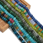 Songxi 5x8mm Natural Green Jadeite Stone Rondelle Beads, Gemstone - Image 8