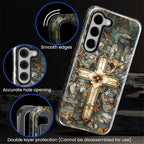 for Samsung Galaxy S23 Case, Christian Cross Stained Glass Pattern Glossy 2 in - Image 5