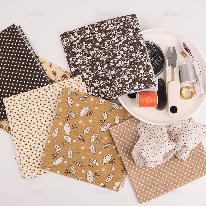 AUEAR, 56 Pack Quilting Fabric 10"X10" Cotton Fat Squares Sheets Printed Floral - Image 3