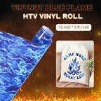 Tintnut Blue Flame Heat Transfer Vinyl Roll, stretch washable, suitable - Image 2