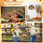 Paintable Thanksgiving Ornaments 3 Sets, Wooden Football Turkey Ornaments to - Image 6