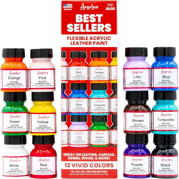 Angelus Acrylic Leather Paint, Best Sellers Kit, Flexible Paint - Image 4
