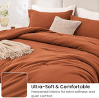 Love's cabin Terracotta Twin/Twin XL Comforter Set, 2-Piece Prewashed Bed Set - Image 4