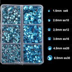 4000pcs Mixed Size Hot Fix Round Crystals Gems Glass Stones Hotfix Flat Back - Image 3