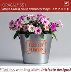 ORACAL 651 Matte Orange Vinyl Durable Roll Easy to Weed Permanent Adhesive - Image 3