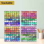 Krafetto 2 Pack 64 Grids Paint Organizer Storage Rack, Wall-mountable Craft - Image 6
