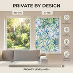 Coavas Stained Glass Window Film Privacy Static Cling - Image 3