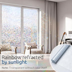 rabbitgoo Window Privacy Film Rainbow Film Decorative Window Sticker, 3D Static - Image 2