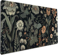 Aesthetic Vintage Dark Flower Plants Wildflowers Large Gaming Mousepad XXL by Mechanical+Cattle