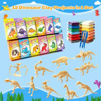 Air Dry Clay Dinosaur Kit for Kids, 12 Dino Skeleton Craft Set | 12 individual - Image 2