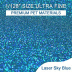Ceya 3.8oz/ 110g Holographic Ultra Fine Glitter Powder Laser Sky Blue Glitter - Image 2
