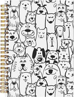 Cute Dog Spiral Notebook, Dog Lovers Mom Dad Gifts Journal, Funny Black and by bitkan