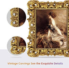 Gold Frames 8x10 Vintage Ornate Picture Frame Antique Baroque | Real Glass - Image 4