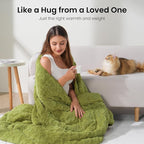 Drewin Weighted Blanket Twin Size 15 lbs, Cozy Jacquard Sherpa Weighted Blankets - Image 4