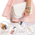 HOMAR 348Pcs DIY Keychain Making Kit Bag Charm Jewelry Chain Making 70 Pink - Image 3