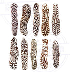 Royal Kraft Fabric Wooden Stamps Creative Border Pattern Printing Blocks - Image 2