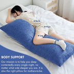 MIULEE Body Pillow for Adults Long Body Pillow for Side Sleeper Memory Foam - Image 6