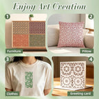 Geometric Texture Stencils for Crafts Reusable 16Pcs Stencils | DIY Art - Image 5