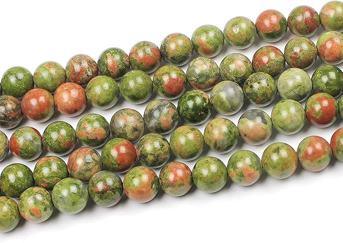 MJDCB Natural Stone Beads Unakite Round Loose Spacer Beads 15'' 4m 6m 8m 10mm - Image 4