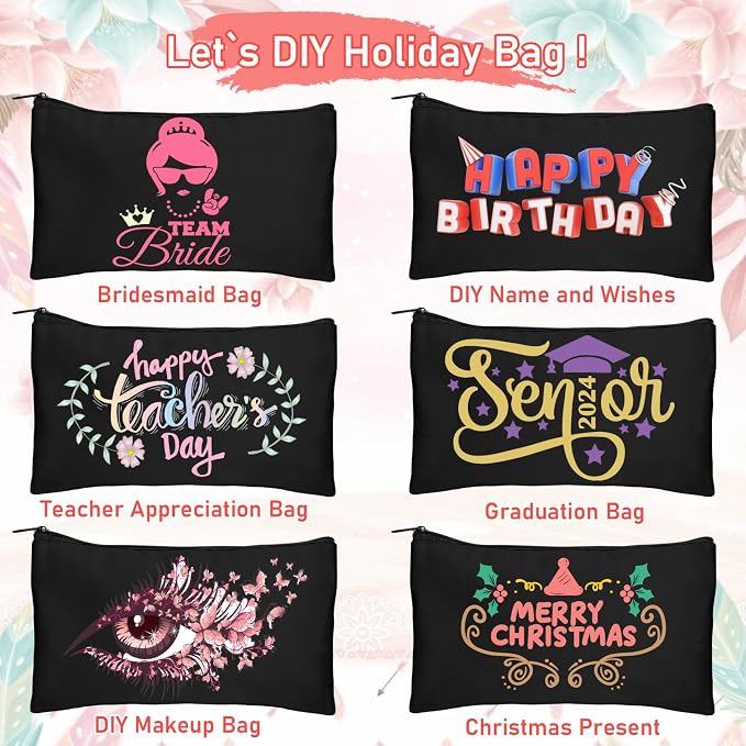 Legigo Blank Canvas Bag Zipper Pouch Makeup Bags Bulk - Image 4