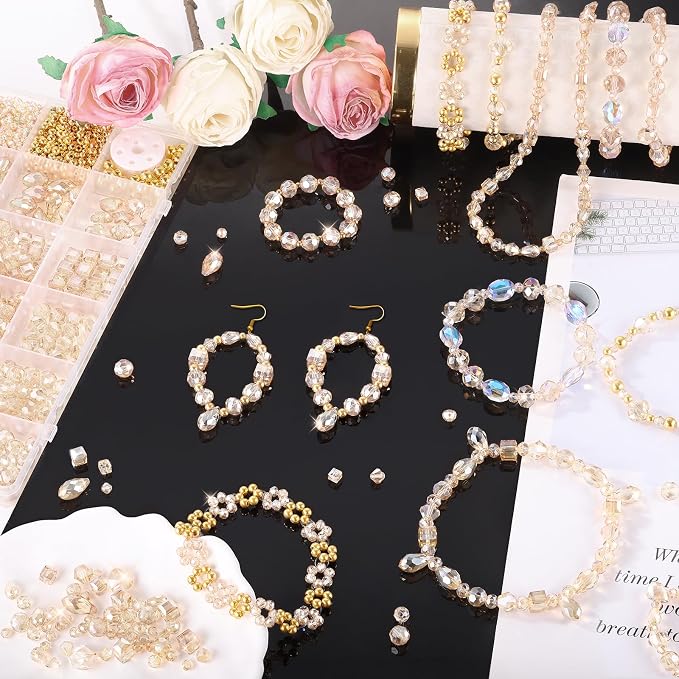 Zefy 2000+ Pcs Crystal Glass Beads - Image 5