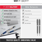 Zebra Pen F-301 Ballpoint Blue Ink Fine Point 0.7mm Pen, Easy-Glide Ink - Image 8