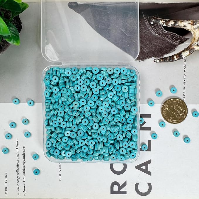 Turquoise Heishi Beads Bulk for Jewelry Making - Image 4