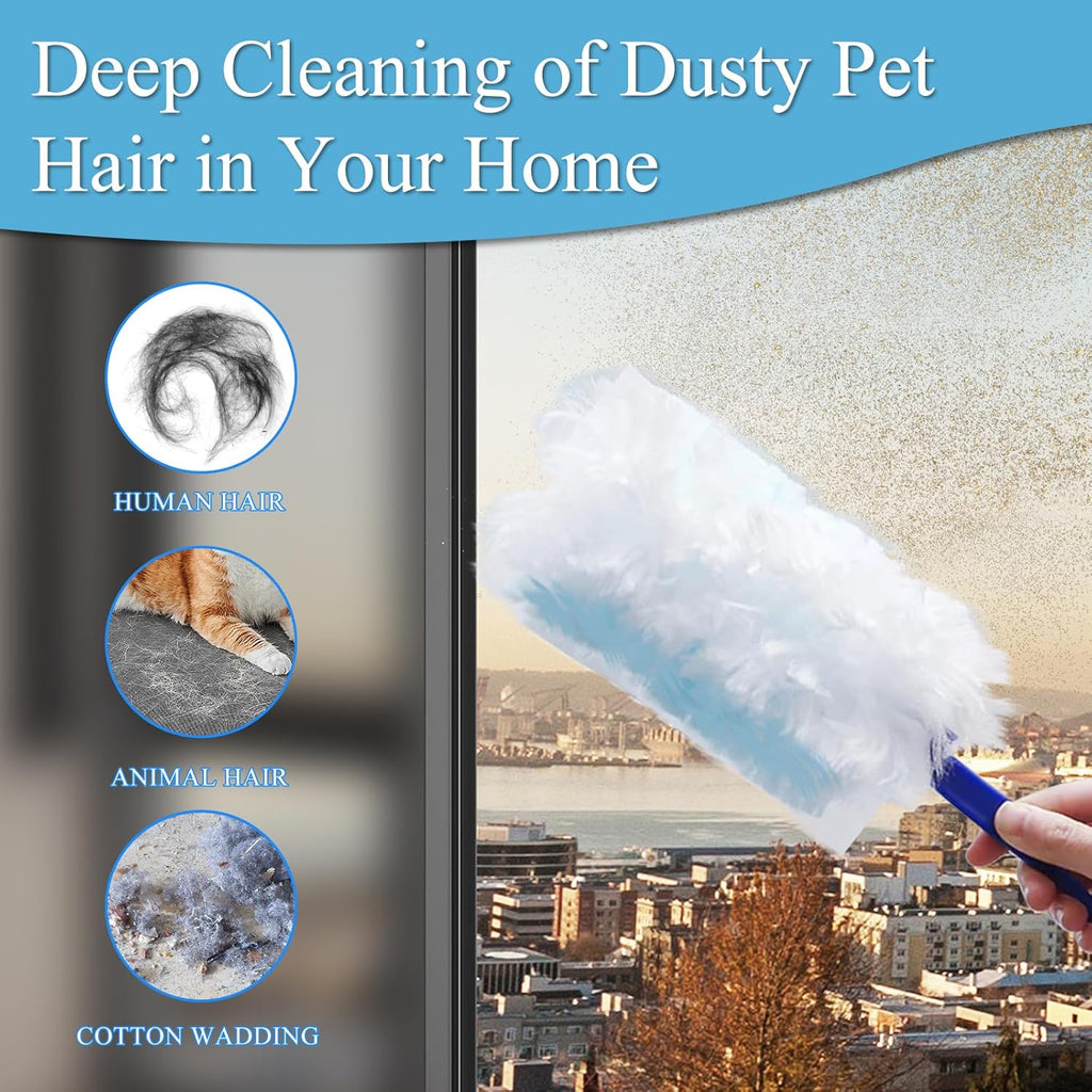 40 Count Electrostatic Duster Refills Replacement Head for Swiffer Dusters,Unscented Disposable Dusters for Cleaning Home, Blinds, Fans, Corners (Only Duster)