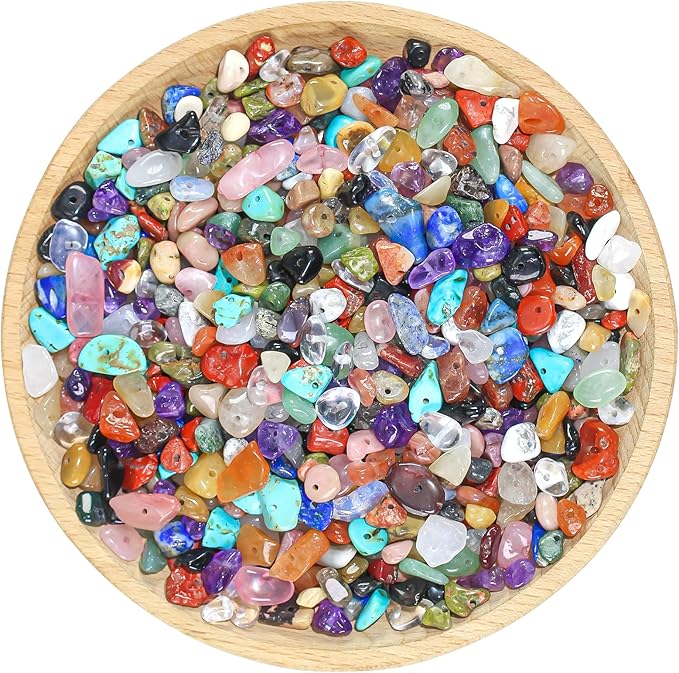 1000pcs Multicolor Natural Chips Stone Beads by Clearain