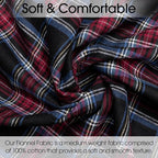 Pico Textiles 20 Yards Bolt Red and Black Tartan Plaid Flannel Fabric - Image 3