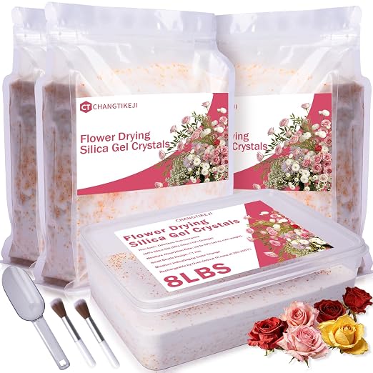 CHANGTIKEJI Silica Gel Flower Drying Crystals, 8LBS Reusable Color Indicating - Image 8